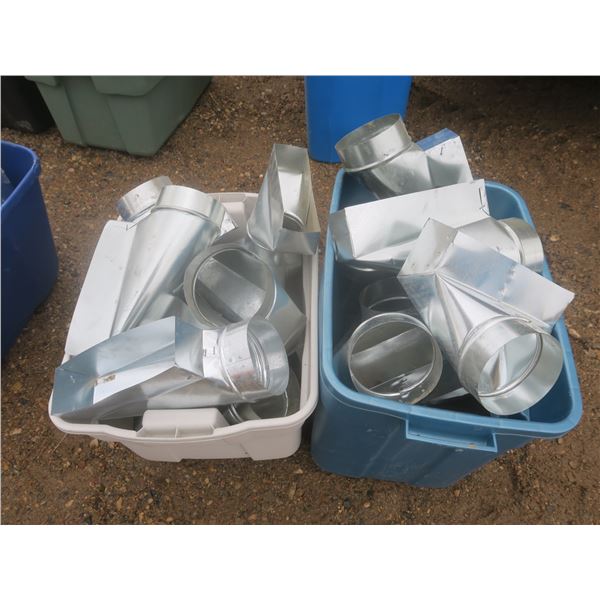 2 totes of HVAC/ducting register boxes