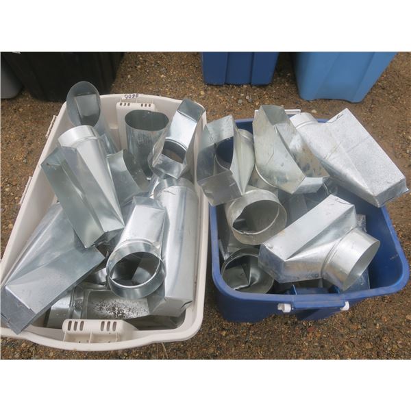 2 totes of HVAC/ducting register boxes