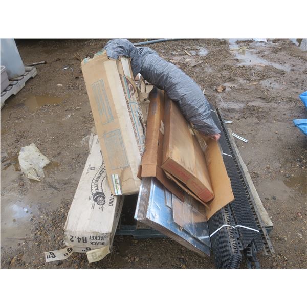 pallet of duct/HVAC insulation, insulating sheets, etc.