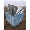Image 1 : large lot of metal duct/HVAC pipe *tote not included* - mostly 4"-6", mostly 5ft
