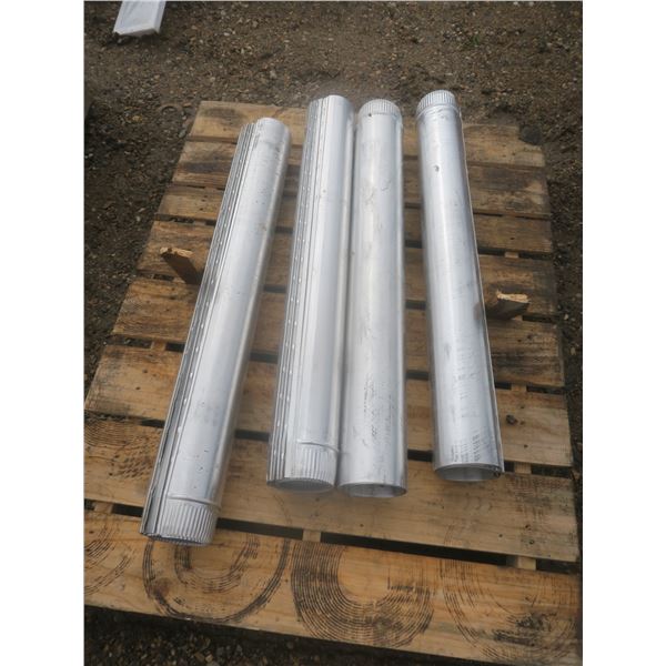 lot of metal duct/HVAC pipe - approx. 4", 3ft