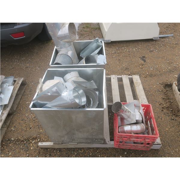 pallet of assorted ducting/HVAC