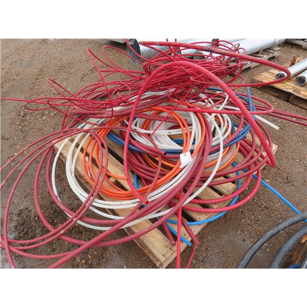 pallet of misc. size plastic hose tubing