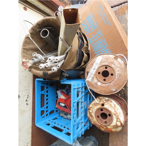 5 gallon pail tool pouch ,assorted plumbing and wires tools