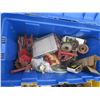 Image 1 : tote of assorted gears, tractor parts, etc.