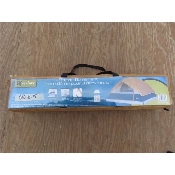 new 3 person domed tent