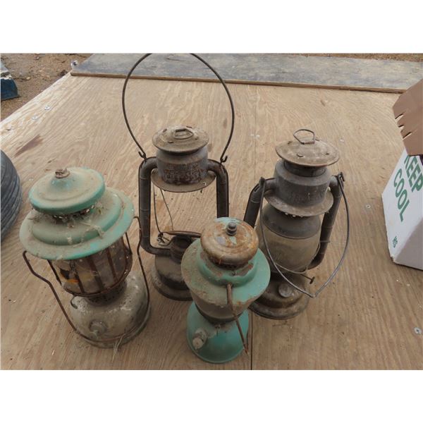 4 coal oil lanterns