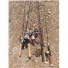 lot of rods and reels