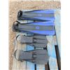 2 pairs of flippers