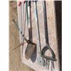 Image 3 : two hedge clippers , scraper , spade , tiller claw