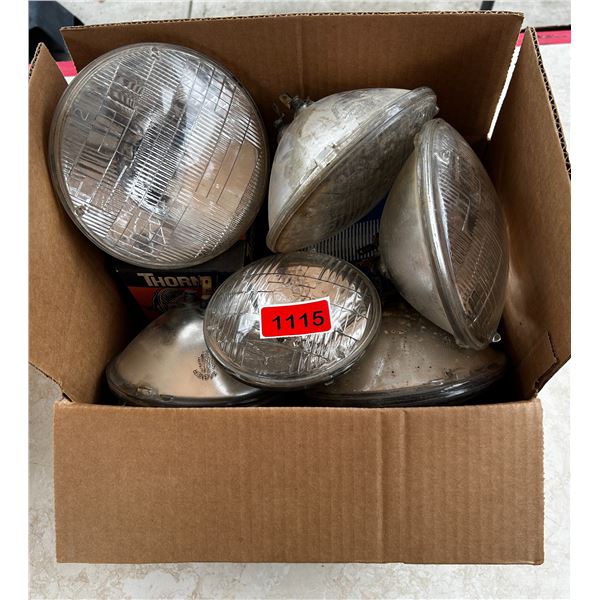 Box of round headlights