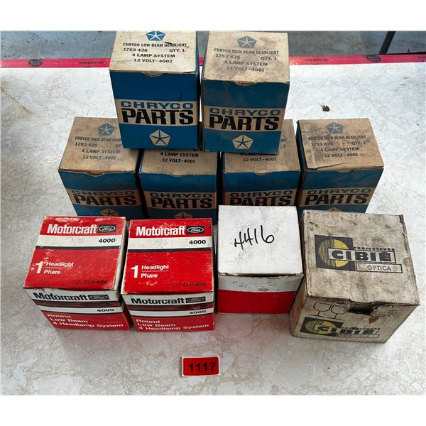 Box of 4000, 4001 & 4002 headlights