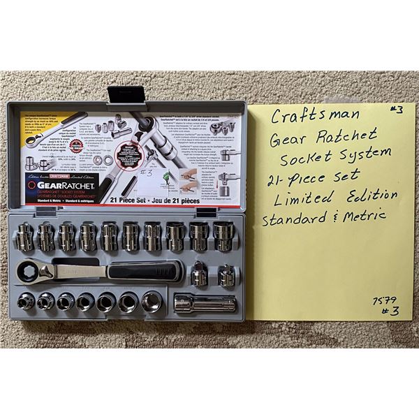 Craftsman Gear Ratchet 21 piece socket set Limited Edition/Metric/Standard