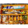 Image 3 : large tackle box with dozens of lures, jigs and extras