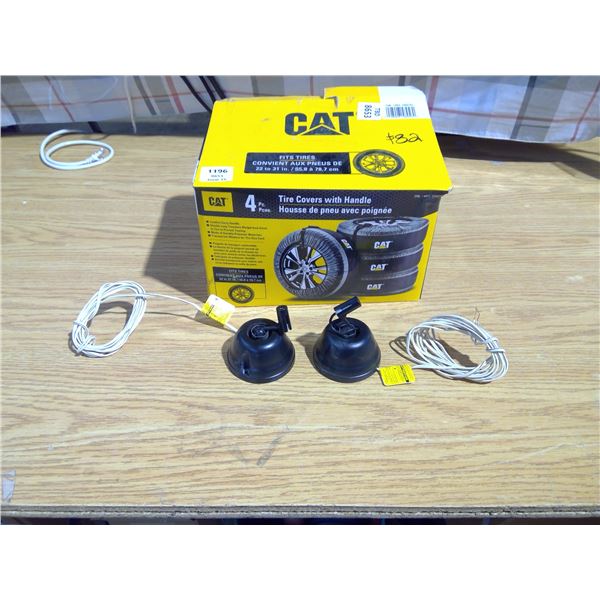 4 pc tire covers with handle fits tires 22 to 33in and 2 cameras