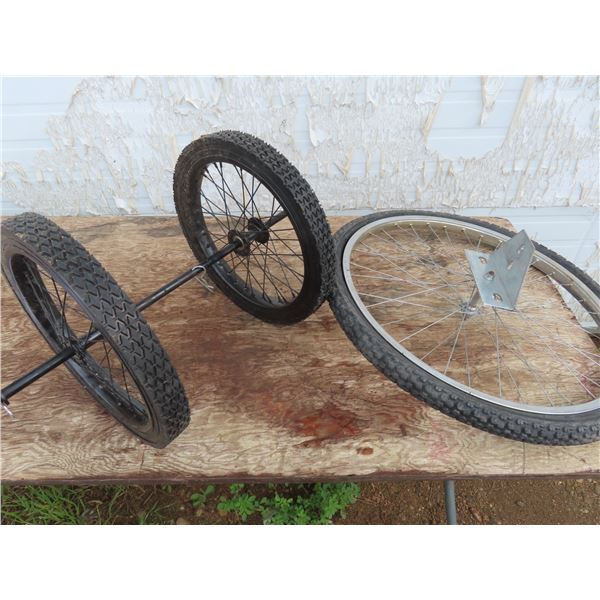 bike tire w/side mount , tires and axel