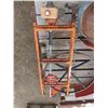 Image 3 : assorted pallet of whipper snipper , wheel , gas cans , tractor ladder