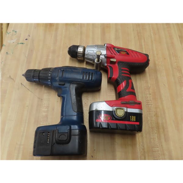 two cordless drills
