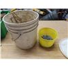 Image 1 : pail of nails 1.5" and chain in pail