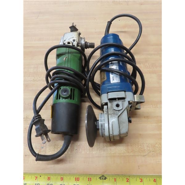 two angle grinders