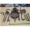 Image 1 : lot of vintage tools and cast iron pan