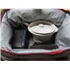 Image 2 : cooler bag with gravy crock and assorted misc