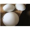 Image 2 : set of 3 dome light fixtures - 12"W