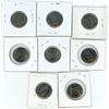 Image 2 : Lot of 8 canadian quarters of various years ( coloured/non-coloured)