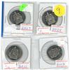 Image 1 : Lot of 4 (2008, 09, 11,2012) canadian 50 cent coins
