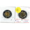 Image 1 : Lot of 2 ( 1999 nunavut toonies