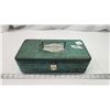 Image 4 : Green metal tackle box, c/w accessories