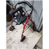 Image 2 : "Drive" assisted red walker, excellent condition - turns freely - 18"x33"H