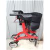Image 8 : "Drive - Nitro" assisted red walker, excellent condition, turns freely (small scuff on back rest) - 