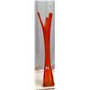 Image 1 : Red stretched glass 28inch Vase