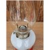 Image 4 : Vintage WhiteFlame Light Co. Red base, ScottishTerrier Dog pattern. 11 Inch oil lamp