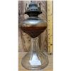 Image 2 : Antique Ribbed Pattern Glass Kerosene oil lamp - Queen Mary burner