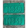 Image 2 : Sask 1969 license plate matching pair. Excellent condition! 82-840
