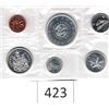 Image 1 : 1964 Uncirculated Six Coins Silver Dollar, Fifty Cent Piece, Quarter, Dime, Nickel, Penny