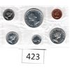 Image 2 : 1964 Uncirculated Six Coins Silver Dollar, Fifty Cent Piece, Quarter, Dime, Nickel, Penny