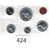 Image 2 : 1964 Uncirculated Six Coins Silver Dollar, Fifty Cent Piece, Quarter, Dime, Nickel, Penny