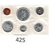 Image 1 : 1965 Uncirculated Six Coins Silver Dollar, Fifty Cent Piece, Quarter, Dime, Nickel, Penny