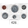 Image 1 : 1965 Uncirculated Six Coins Silver Dollar, Fifty Cent Piece, Quarter, Dime, Nickel, Penny