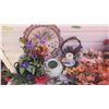 Image 2 : Silk and Plastic Artificial Flowers, Vase, and misc.