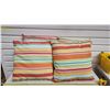 Image 1 : Four large stripped outdoor cushions