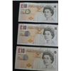 Image 1 : 1809-1882 Lot of 3 bank of england 10 pound bills