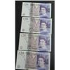 Image 2 : Lot of 4 bank of england 20 pound bills