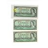 Image 1 : 3 x 1954 CAD $1 Bills