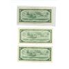 Image 2 : 3 x 1954 CAD $1 Bills