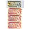 Image 1 : 1 x 1973 CAD $1 Bill and 3 x 1974 CAD $2 Bills