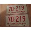 Image 1 : 1975 Passenger license plate 70-219 pair